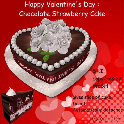 Happy Valentine's Day Chocolate Strawberry Cake