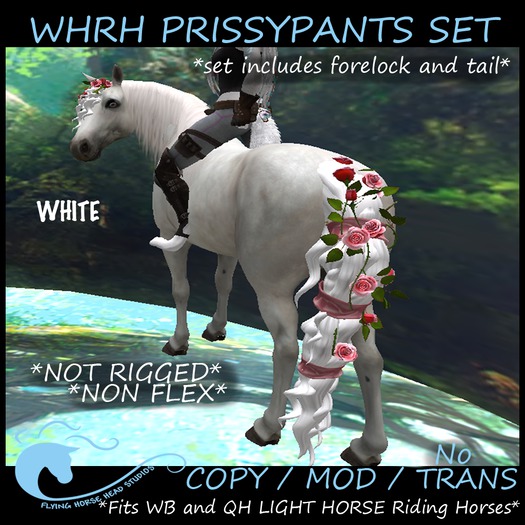WH Riding Horse LH Prissypants Set -White