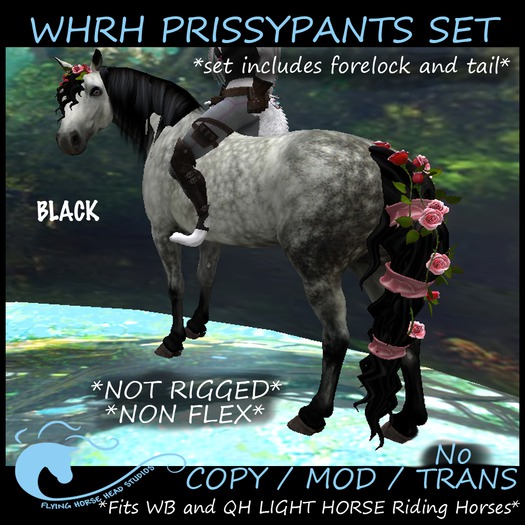 WH Riding Horse LH Prissypants Set -Black