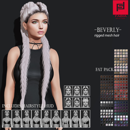 -FABIA- Mesh Hair   <Beverly> Fat Pack