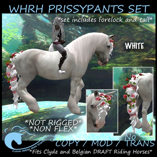 WH Riding Horse DRAFT Prissypants Set -White