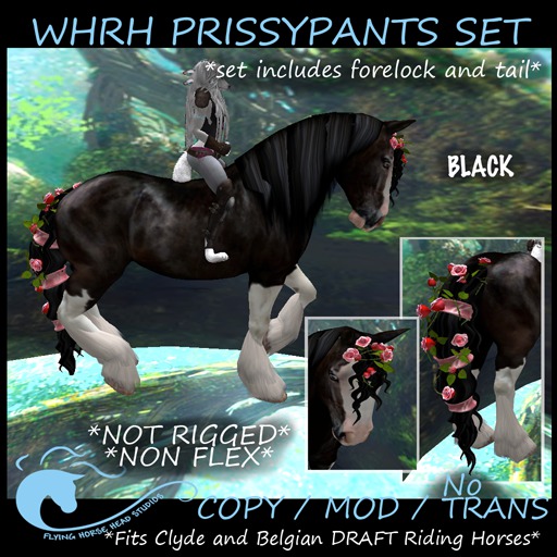 WH Riding Horse Draft Prissypants Set -Black
