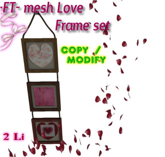 ~FT~ mesh Love Frame set 