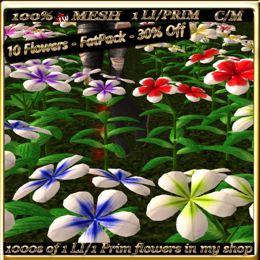 LW- Mesh Ground Periwinkles - Wedding Collection - FatPack