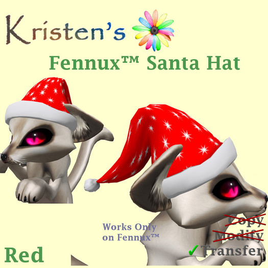 Kristen's @ - Fennux Santa Hat - Red Snow