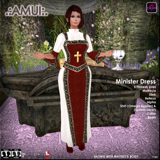 .:AMUI:. Minister - Mesh Robe - Female - WHITE