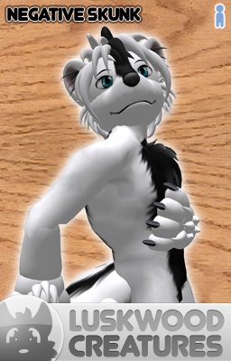Luskwood Negative Skunk Furry Avatar - Male