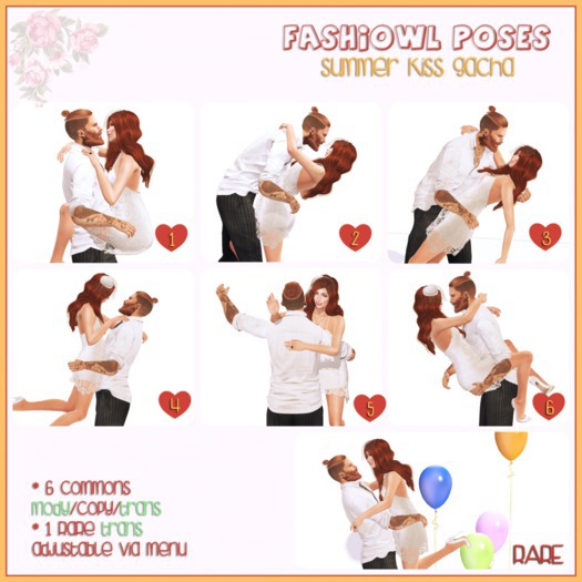 = Fashiowl Poses = Summer Kiss Gacha 5 - Box