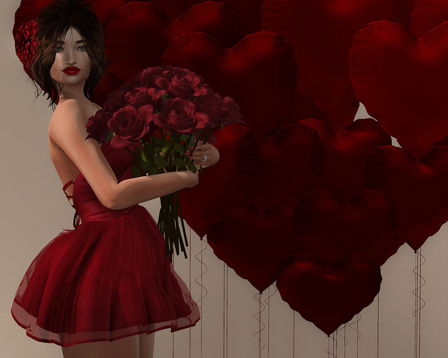 *MB* pose roses from him