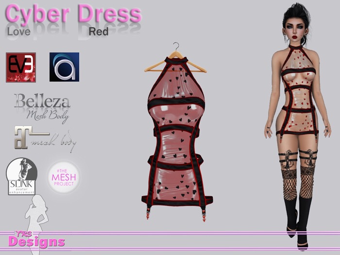 Cyber Dress Love Red