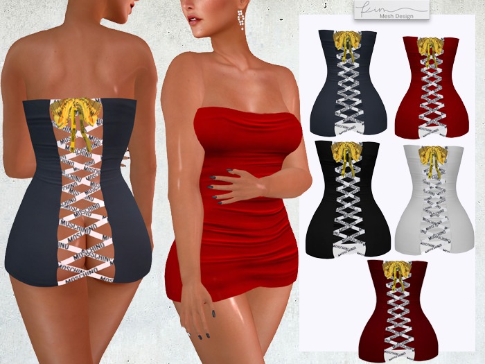 KimMesh Dress Lace up with Stretch