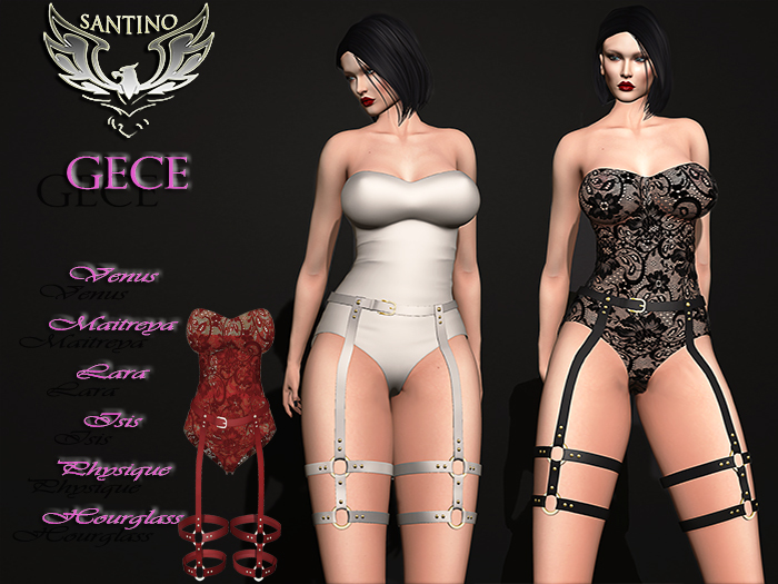 Santino Design-Harness Body-Red Lace