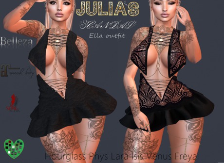 Second Life Marketplace - ! Julia's Scandal Ella Top & Skirt