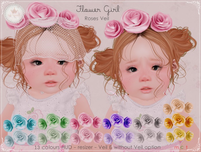 {T.T}Flower Girl Roses Veil HUD Auto-unpacker