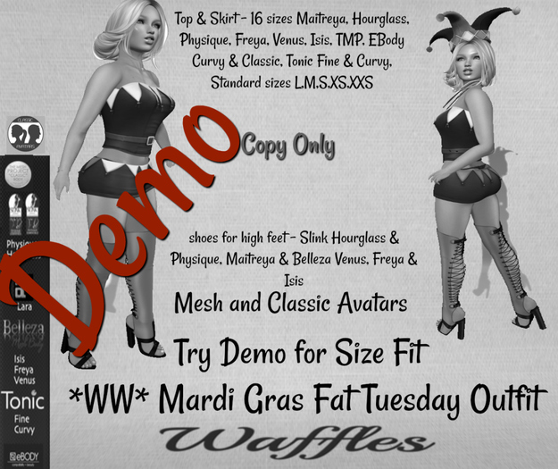 Demo *WW* Mardi Gras Fat Tuesday Outfit