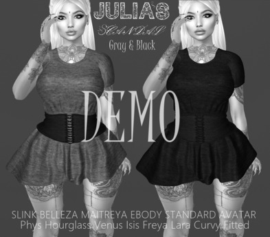 Second Life Marketplace - ! Julia's Scandal Sophia Dress DEMO