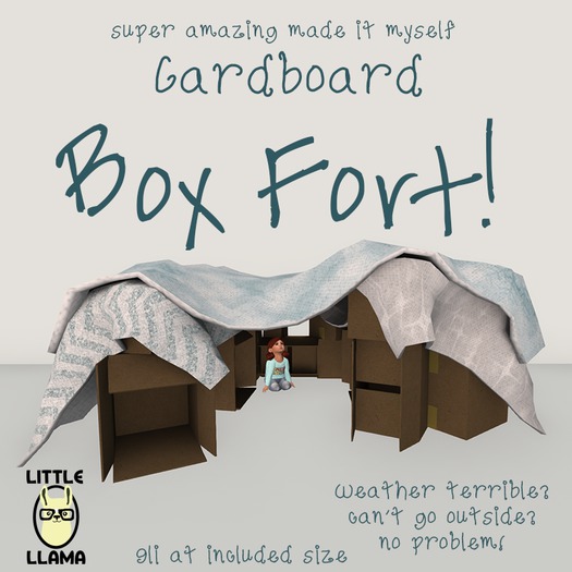 Little Llama - Cardboard Box Fort