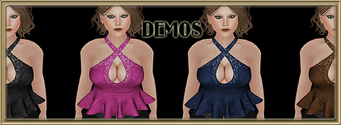 Demos- Frilly top, all colours, Rigged mesh (Bagged)