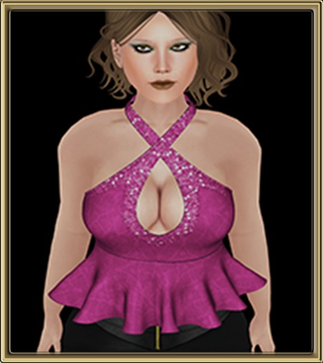 Fushia frilly top (Rigged mesh)(Bagged)