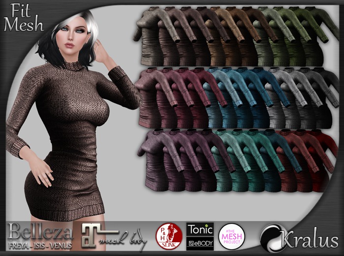::KRALUS:: FitMesh : Sweater Dress : (BOX) FATPACK!