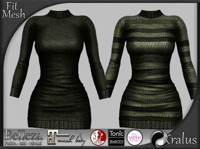 ::KRALUS:: FitMesh : Sweater Dress : GR4 