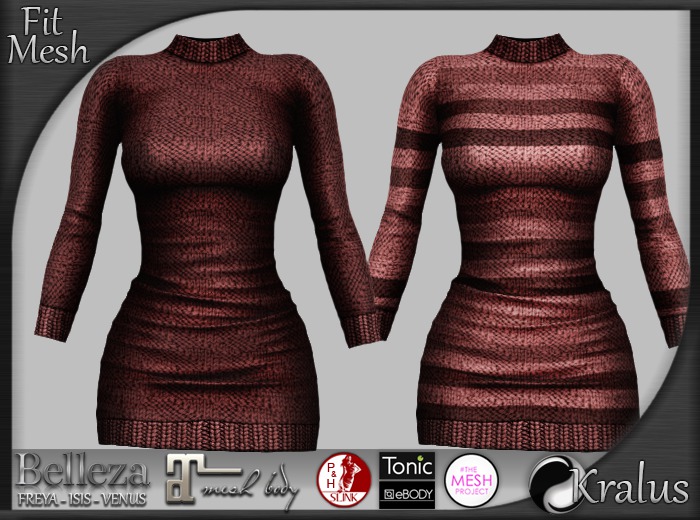 ::KRALUS:: FitMesh : Sweater Dress : R1!
