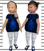 Pat A Kake Baby Blue Satin Dress