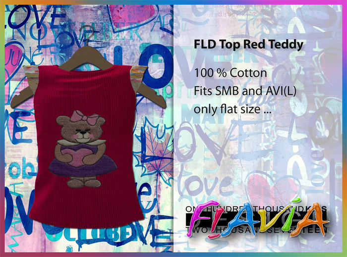 FLD. AVI(L), SMB Top Red Teddy