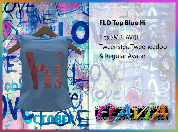 Flavia Designs FLD. Top Blue Hi