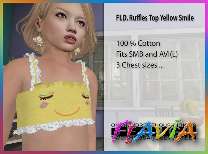 Flavia Designs - FLD. Ruffles Top Yellow Smile