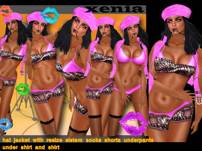 *pk2 xenia V sculpt coat and shorts top and bra sexy for woman