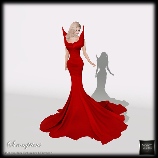 SAS - Scrumptious Red Gown (Mesh Bodies & Fitmesh)