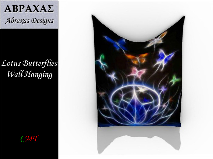 AD Lotus Butterflies Wall Hanging