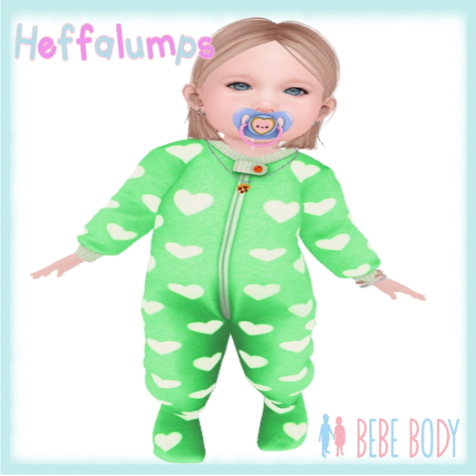 ZoZo's Green Valentines Footies - BeBe