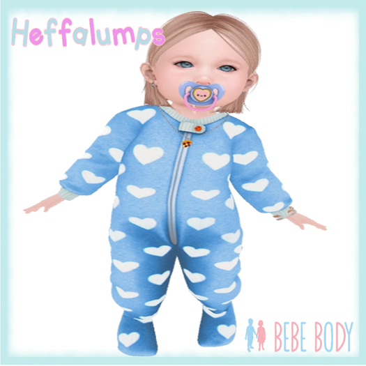 ZoZo's Blue Valentines Footies - BeBe