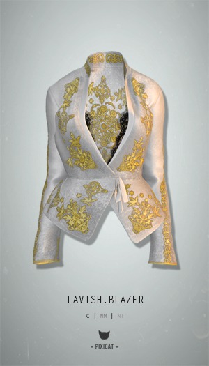-Pixicat- Lavish.Blazer - Ornate (White)