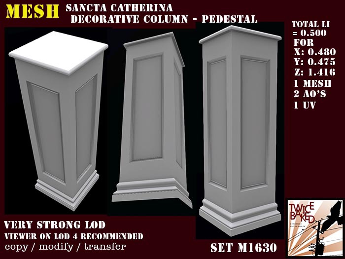 "TB" elegant column - pedestal M1630
