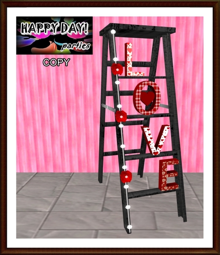 Valentine's - Love Black Ladder