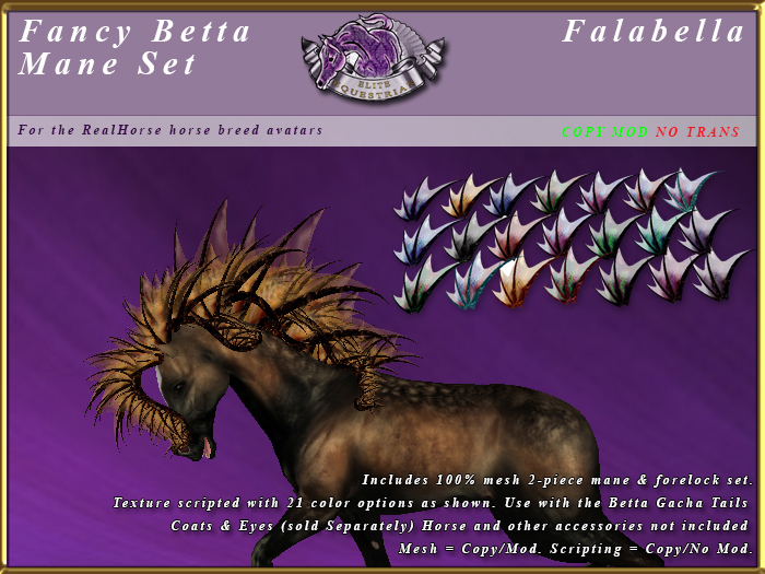 *E* Fancy Betta Mane Set [BOXED] Falabella