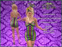::PROMO:: MARDI GRAS ZIG ZAG CARNIVAL DRESS ~ MAITREYA ONLY