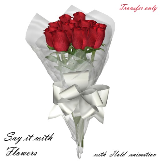 Bouquet of Roses red/w HOLD version