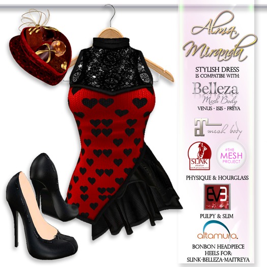 .: AlmaMiranda :. Valentine Stylish Dress with BonBons Headpiece