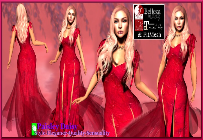 Paisley Daisy - Roses Dior Gown Red Valentine Edition