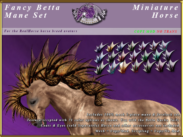 *E* Fancy Betta Mane Set [BOXED] Miniature Horse