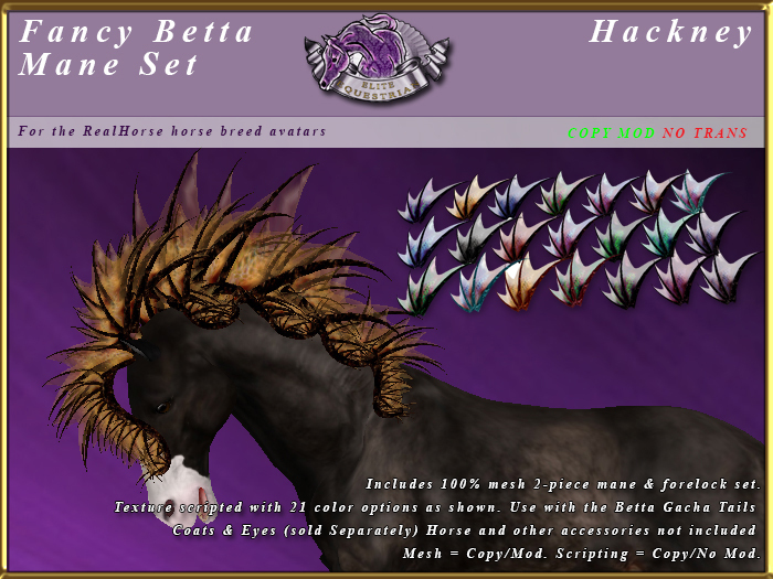 *E* Fancy Betta Mane Set [BOXED] Hackney