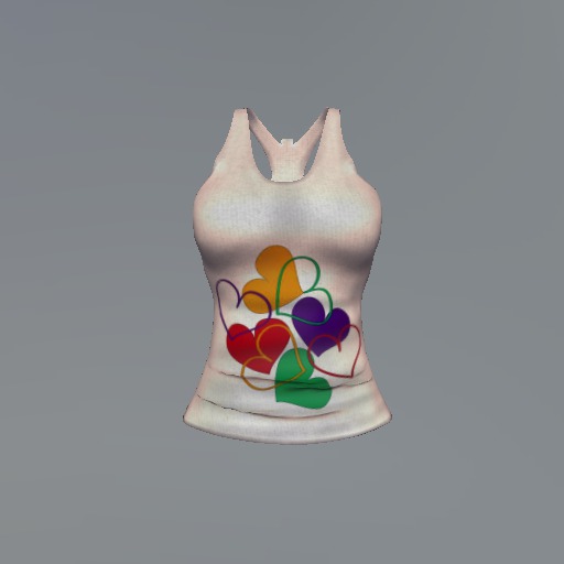 Rainbow Hearts Mesh Tank Top