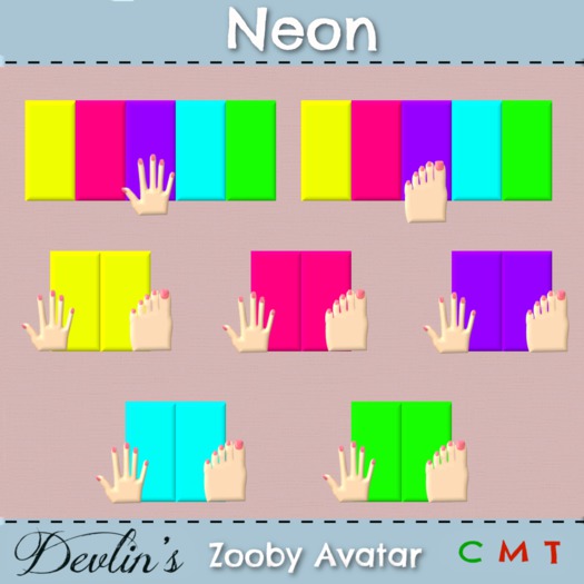Devlin's - Zooby Avatar - Neon Nails HUD