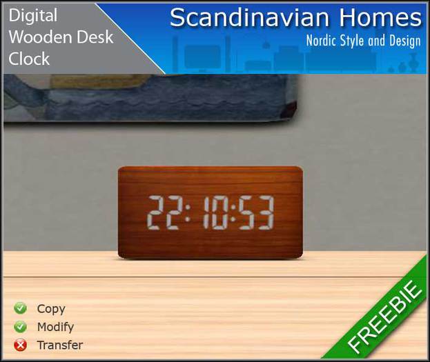 Digital Wooden Desk Clock