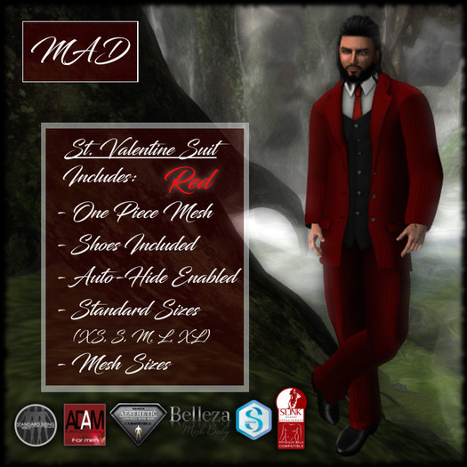 ::MAD:: St. Valentine Suit (Red) - Boxed