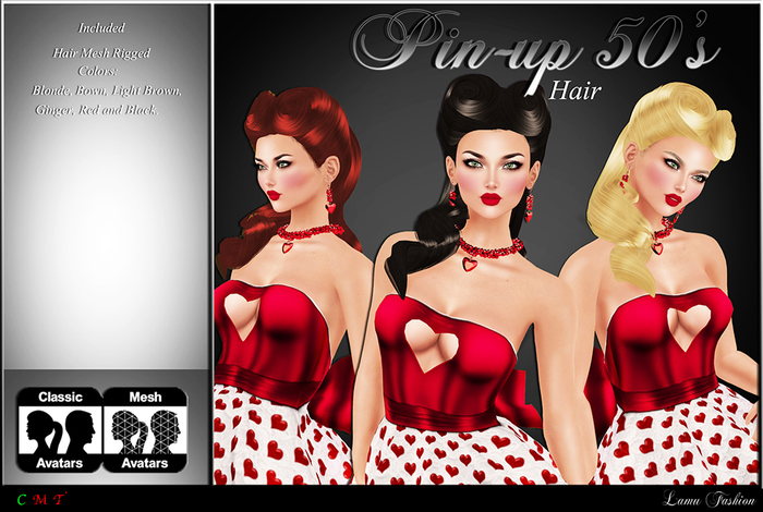 -Lamu Fashion-Hair Mesh *Pin-up 50's Style*
